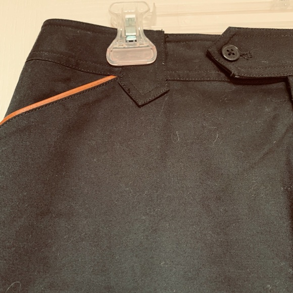 NWOT Lauren Jeans Co. polished cotton black skirt - Picture 2 of 3